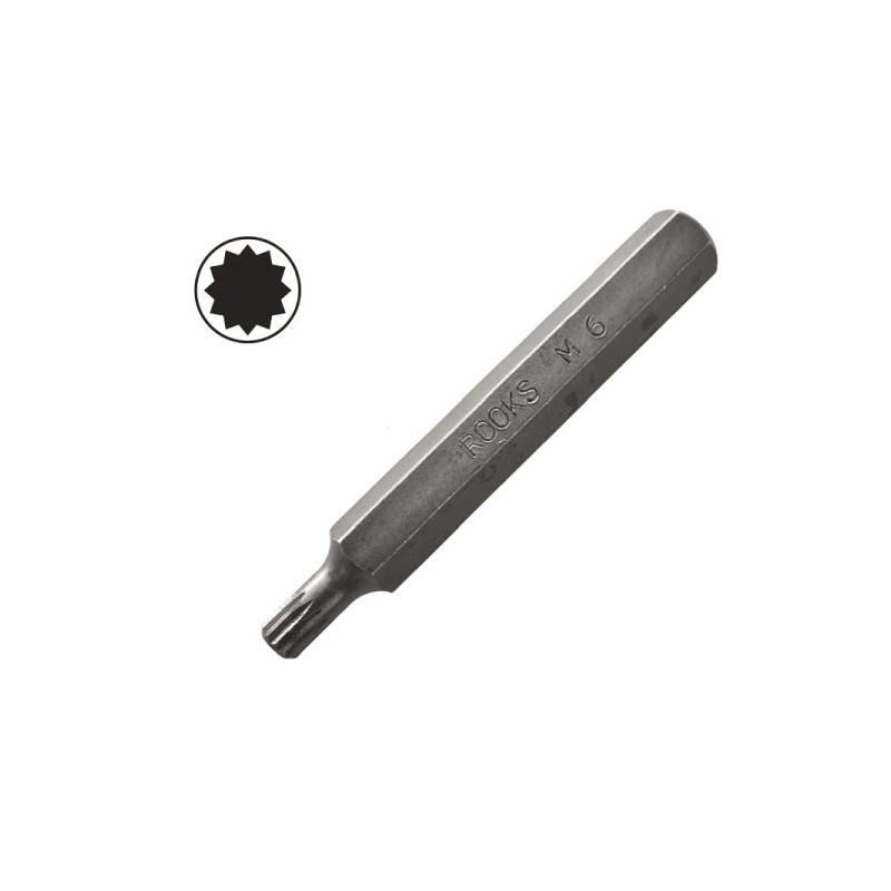 Bit 10 mm (3/8 ) spline m5 x 75 mm 5 szt 73mov5-2 (s2)