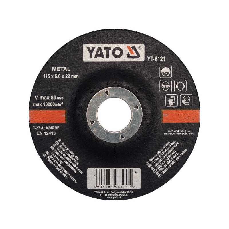 Tarcza do szlifowania met 115x60x22mm