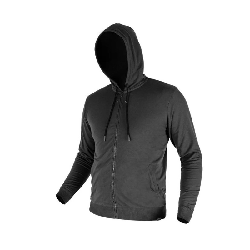 Bluza rozpinana z kapturem comfort szara rozmiar s