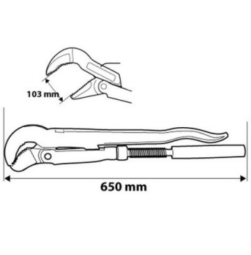 Klucz do rur typ s 30 650 mm