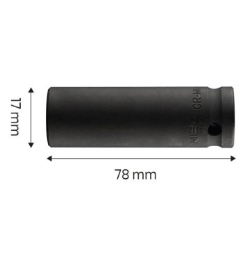 Nasadka udarowa 1/2 długa 17 x 78mm  cr-mo