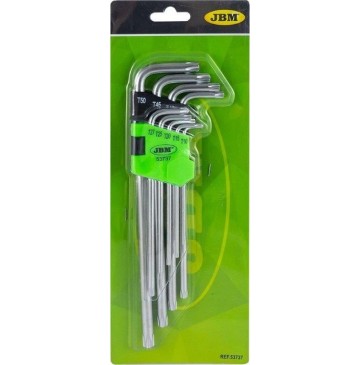 Klucze torx t10-t50 bardzo długie 9 szt