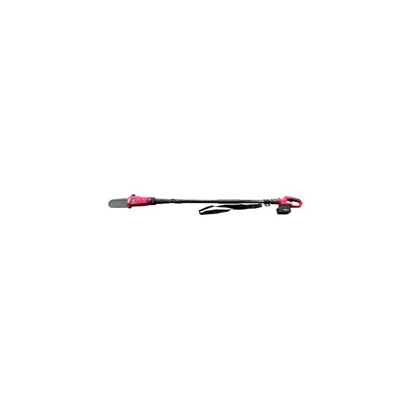 20v aq-one piła łańcuchowa na wysięgniku 265 m 200 mm kpl z akumulatorem 2ah