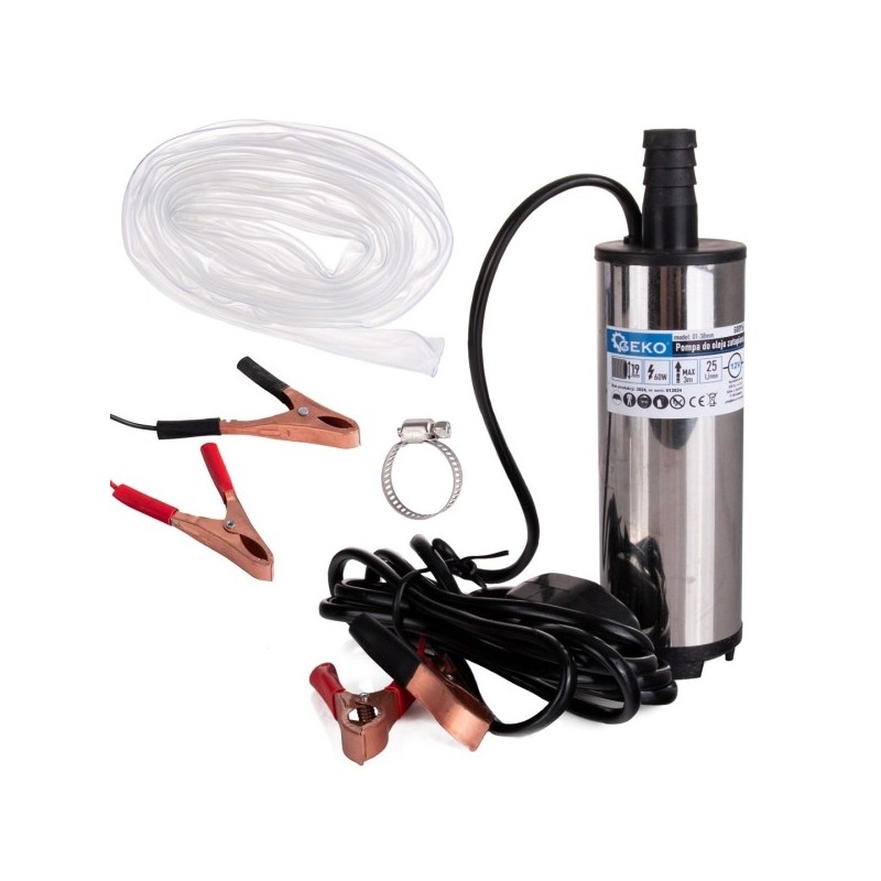 Pompa do oleju zatapialna 12v 52mm z przewodem 3m
