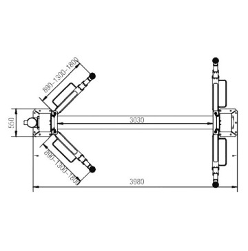 Podnośnik dwukolumnowy 55 t bestlift 255de