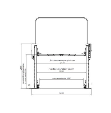 Consul 235 premium (h40010) podnośnik dwukolumnowy śrubowy udźwig 35t