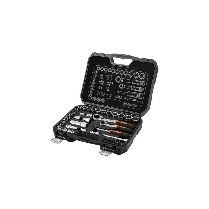 ZESTAW NASADEK PRZELOTOWYCH 1/4" + 3/8", 46 SZT.