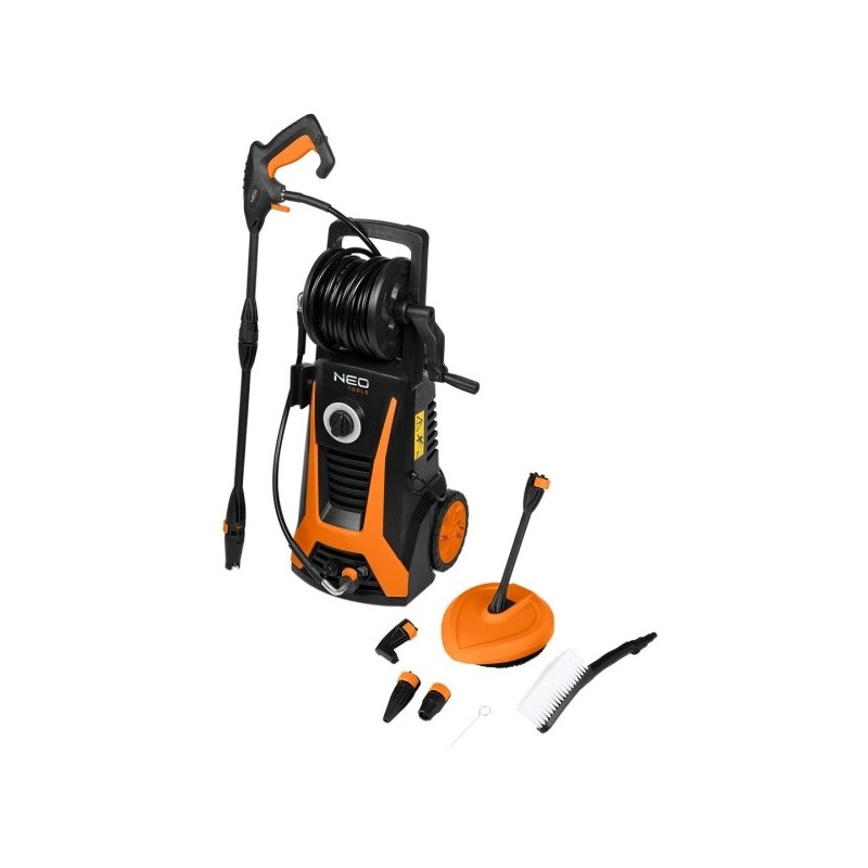 Myjka ciśnieniowa 2200w 165bar szczotka patio cleaner końcówka turbo i kątowa 8m przewód ciśn
