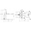 Podnośnik jednokolumnowy elektrohydrauliczny półautomatyczny 25t mobilny 125-1800mm 230v 125 pro grubber