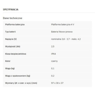 Akumulator battery power 4/25