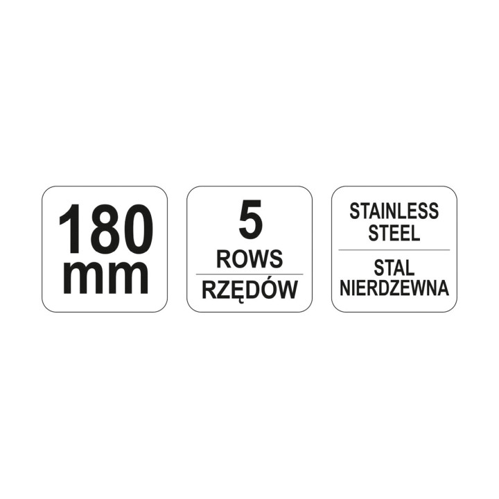 SZCZOTKA DRUCIANA,DRUT NIERDZ.5 RZĘDÓW ZE SKROBAKIEM