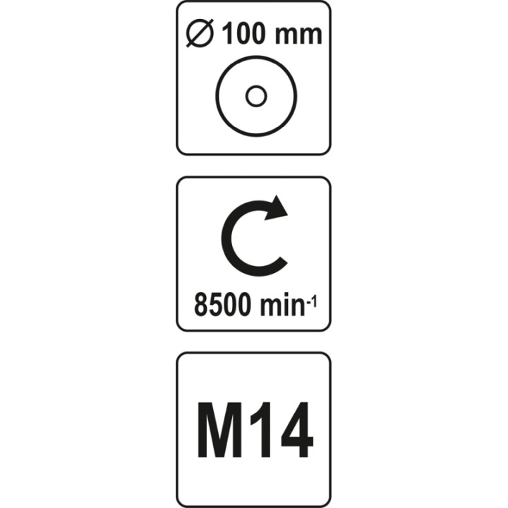 SZCZOTKA CZOŁOWA 100MM Z GWINTEM M14, DRUT SPLATANY