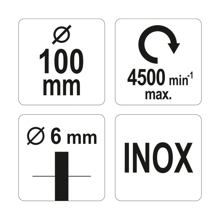 SZCZOTKA CZOŁOWA Z TRZPIENIEM, INOX, 100MM