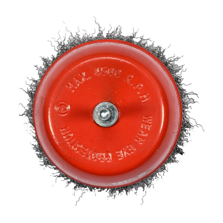 SZCZOTKA CZOŁOWA Z TRZPIENIEM, INOX, 100MM