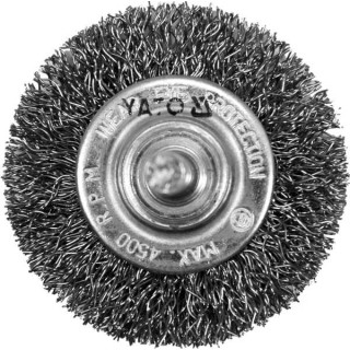 SZCZOTKA TARCZOWA Z TRZPIENIEM, INOX, 50MM