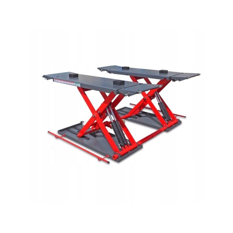 Podnośnik nożycowy niskiego podnoszenia platformy 4t mobilny 115-1000mm blokady el 230v mt400h grubber