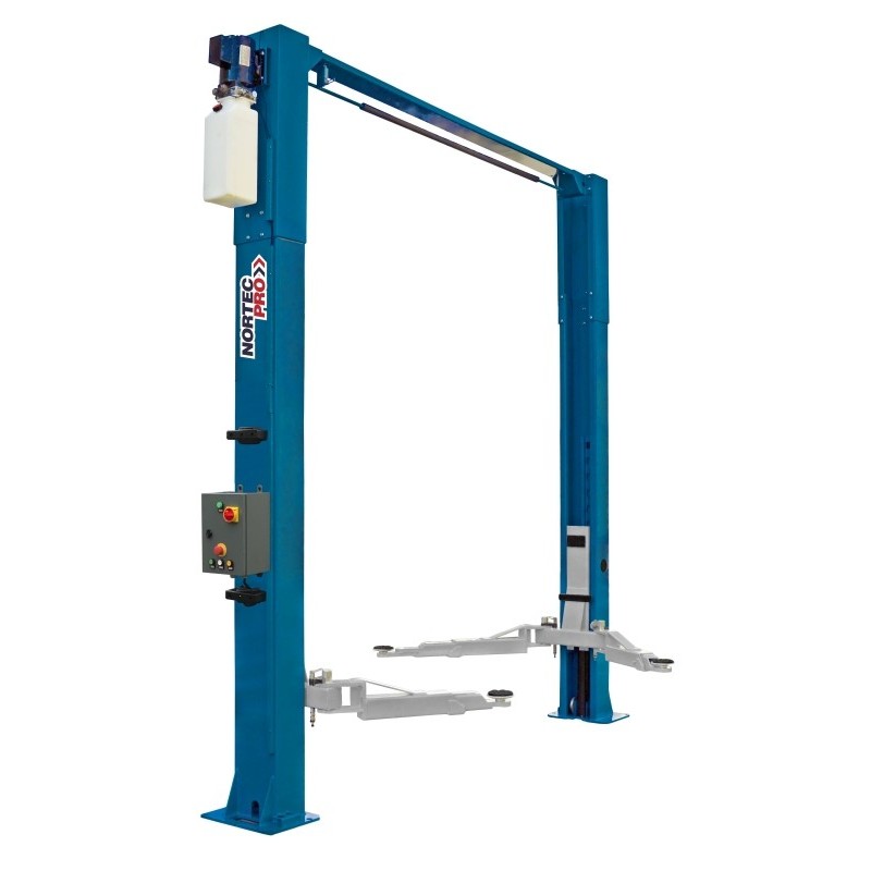Podnośnik dwukolumnowy elektrohydrauliczny automatyczny 4t łączony górą arm 3-3 p 2800mm wys 3951mm 400v pd4000c nortec
