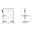 Podnośnik dwukolumnowy elektrohydrauliczny automatyczny 4t łączony górą arm 3-3 p 2800mm wys 3951mm 400v pd4000c nortec