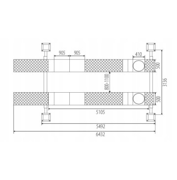 Podnośnik czterokolumnowy półautomatyczny do geometrii 5t platformy 5492mm regulowany prześwit 400v sdw-503d pro grubber
