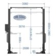 Podnośnik dwukolumnowy el hydrauliczny automatyczny 42t łączony górą arm 3-3 p 2872/3016mm wys 3867/4300mm 400v tw 242ce
