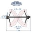Podnośnik dwukolumnowy el hydrauliczny automatyczny 42t łączony górą arm 3-3 p 2872/3016mm wys 3867/4300mm 400v tw 242ce