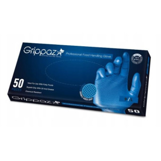 RĘKAWICE NITRYLOWE OCHRONNE GRIPPAZ 306 NIEBIESKIE DŁUGIE 300 MM 10G (OP. 50SZT) ROZM. XL