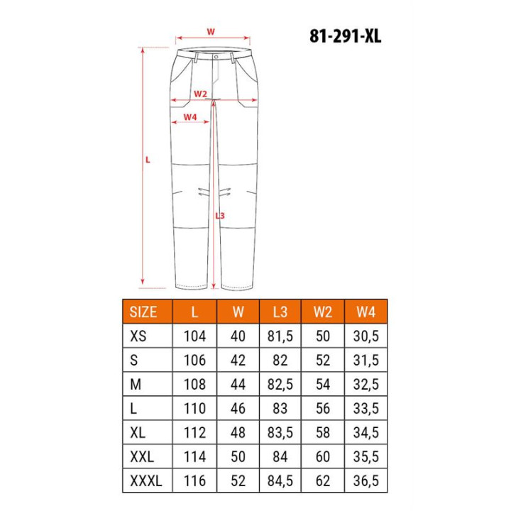 SPODNIE ROBOCZE OUTDOOR, 4 WAY STRETCH, MUSZTARDOWE, ROZMIAR XL