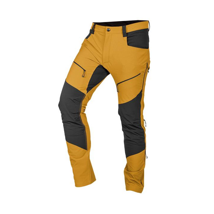 SPODNIE ROBOCZE OUTDOOR, 4 WAY STRETCH, MUSZTARDOWE, ROZMIAR XL