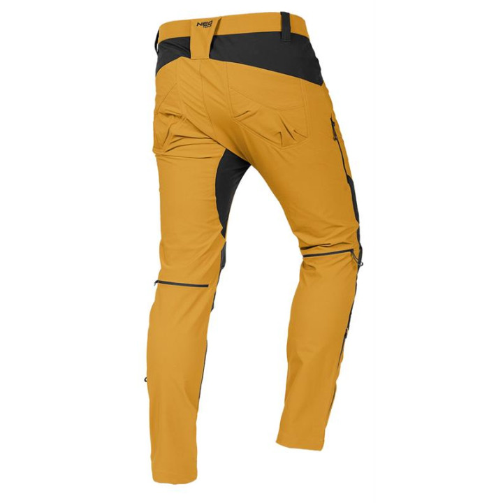 SPODNIE ROBOCZE OUTDOOR, 4 WAY STRETCH, MUSZTARDOWE, ROZMIAR XL