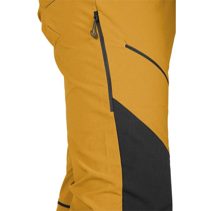 SPODNIE ROBOCZE OUTDOOR, 4 WAY STRETCH, MUSZTARDOWE, ROZMIAR XL