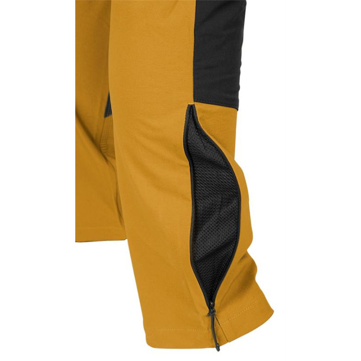 SPODNIE ROBOCZE OUTDOOR, 4 WAY STRETCH, MUSZTARDOWE, ROZMIAR XL