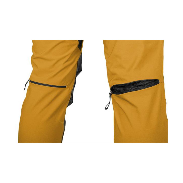 SPODNIE ROBOCZE OUTDOOR, 4 WAY STRETCH, MUSZTARDOWE, ROZMIAR XL
