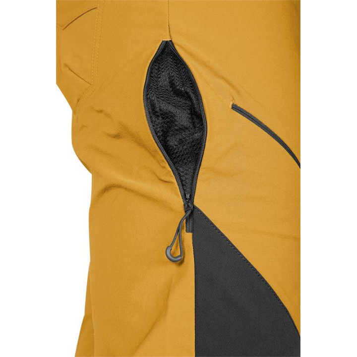 SPODNIE ROBOCZE OUTDOOR, 4 WAY STRETCH, MUSZTARDOWE, ROZMIAR XL