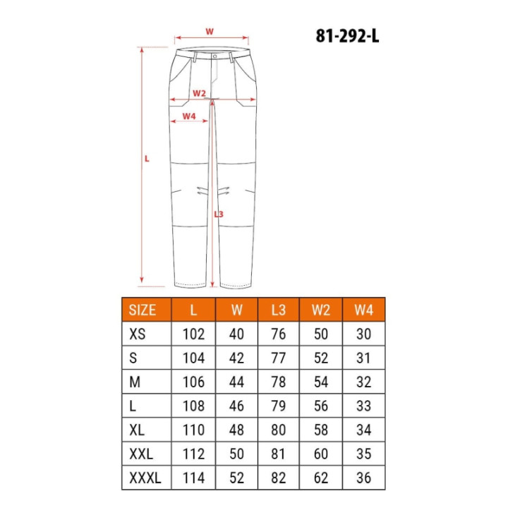 SPODNIE ROBOCZE OUTDOOR, 4 WAY STRETCH, MUSZTARDOWO-SZARE, ROZMIAR M