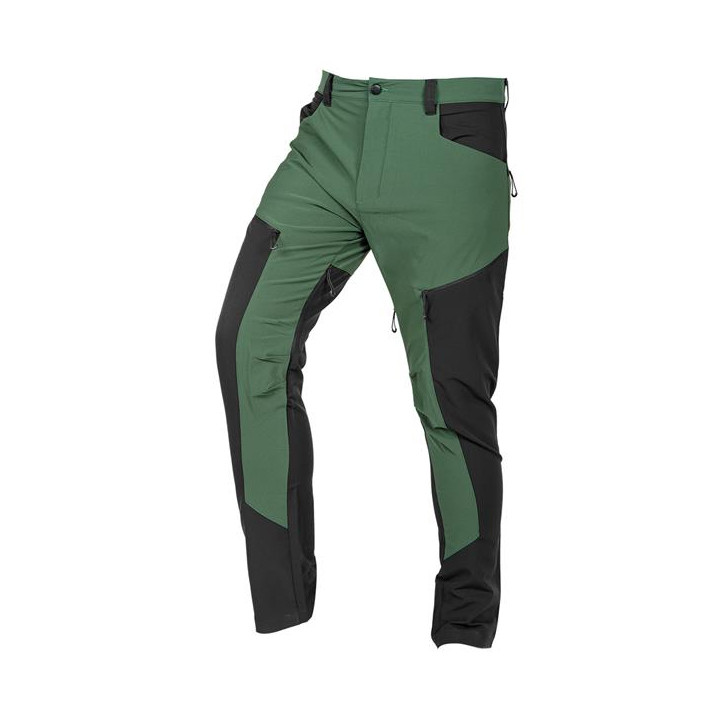 SPODNIE ROBOCZE OUTDOOR, 4 WAY STRETCH, ZIELONE-SZARE, ROZMIAR M