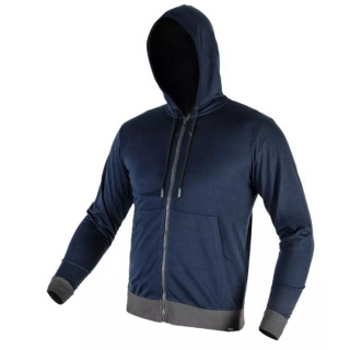 BLUZA ROZPINANA Z KAPTUREM COMFORT, GRANATOWA, ROZMIAR S