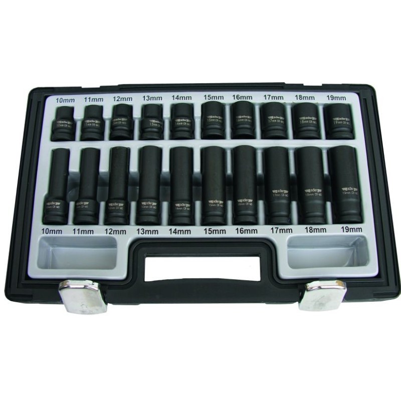 Nasadki udarowe 1/2 10-24mm - krotkie  długie - 20 szt ad-