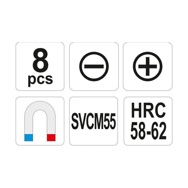 ZESTAW WKRĘTAKÓW SVCM55 8SZT.